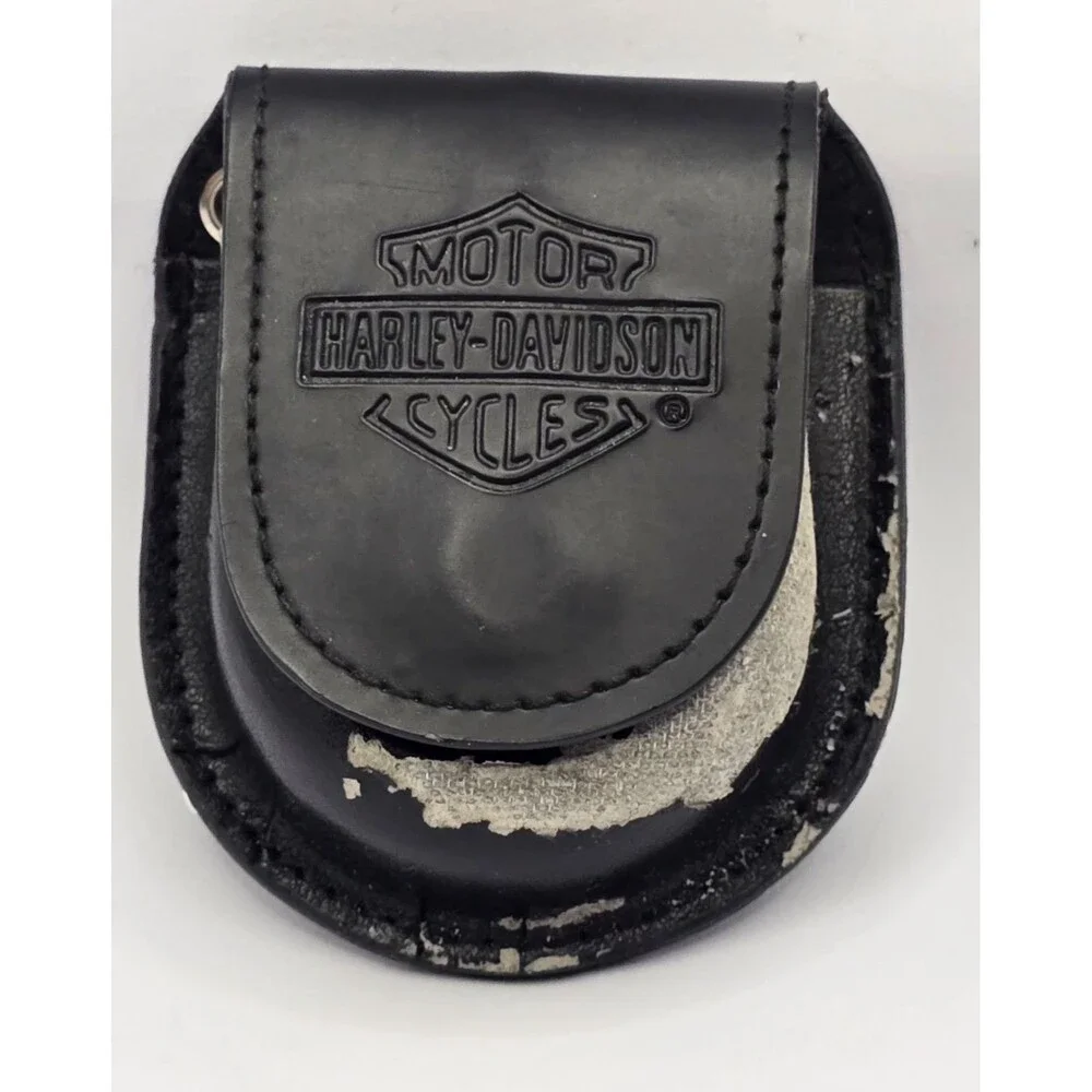 Franklin Mint Harley Davidson Orange Flame Pocket Watch Pouch COA Paper PARTS